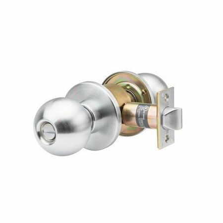 TRANS ATLANTIC CO. Commercial Knob Grade 2 Privacy function in Satin Stainless Steel Finish DL-SVB40-US32D